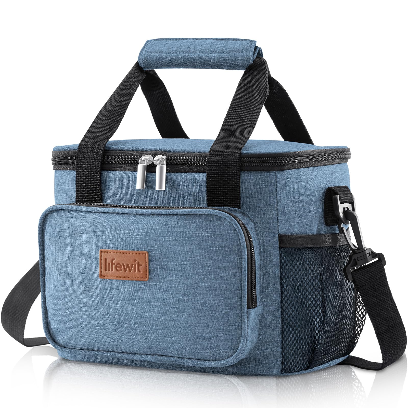 Lifewit lunch bag open lid showing easy access to meals on the go