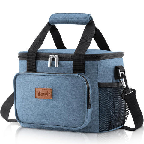 Lifewit lunch bag open lid showing easy access to meals on the go