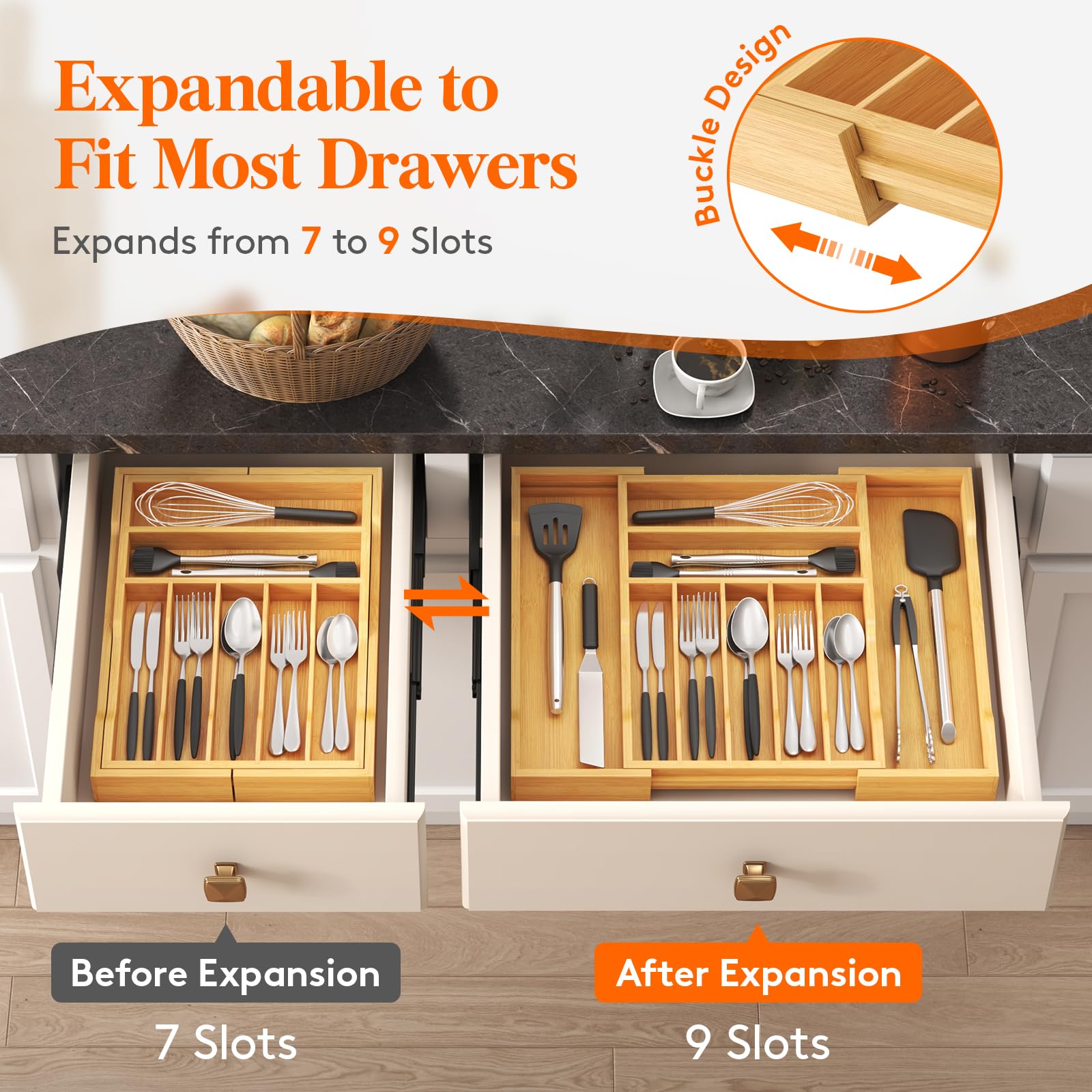 Lifewit multi-functional storage tray usable beyond utensils for tools or accessories.