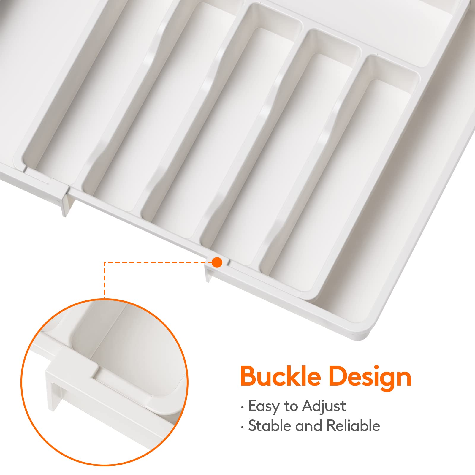 Lifewit multi-purpose organizer tames kitchen clutter on drawers or countertops.