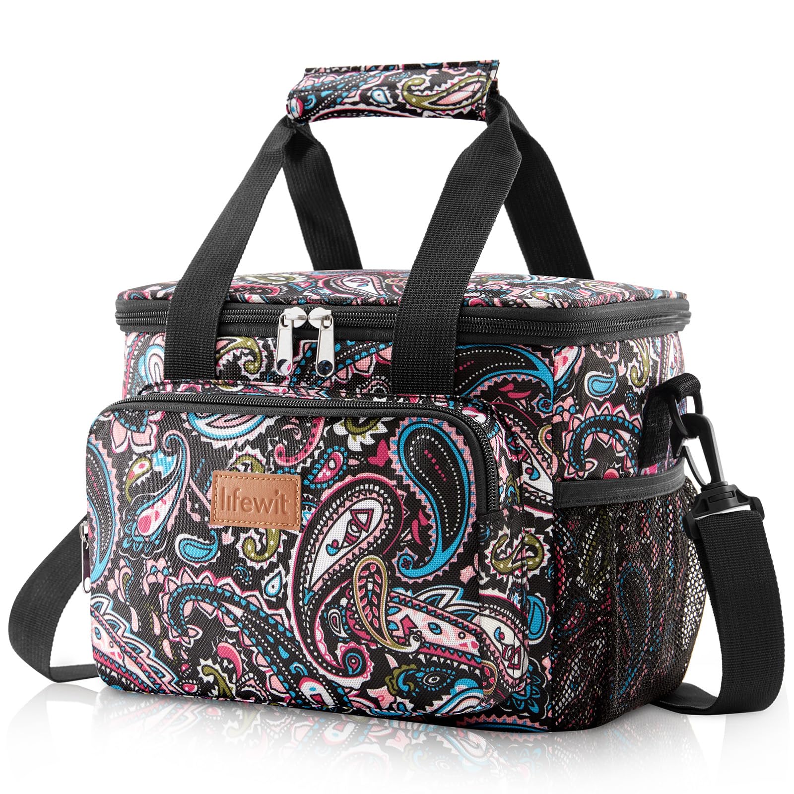 Lifewit Paisley lunch bag exterior, stylish daily commuting companion