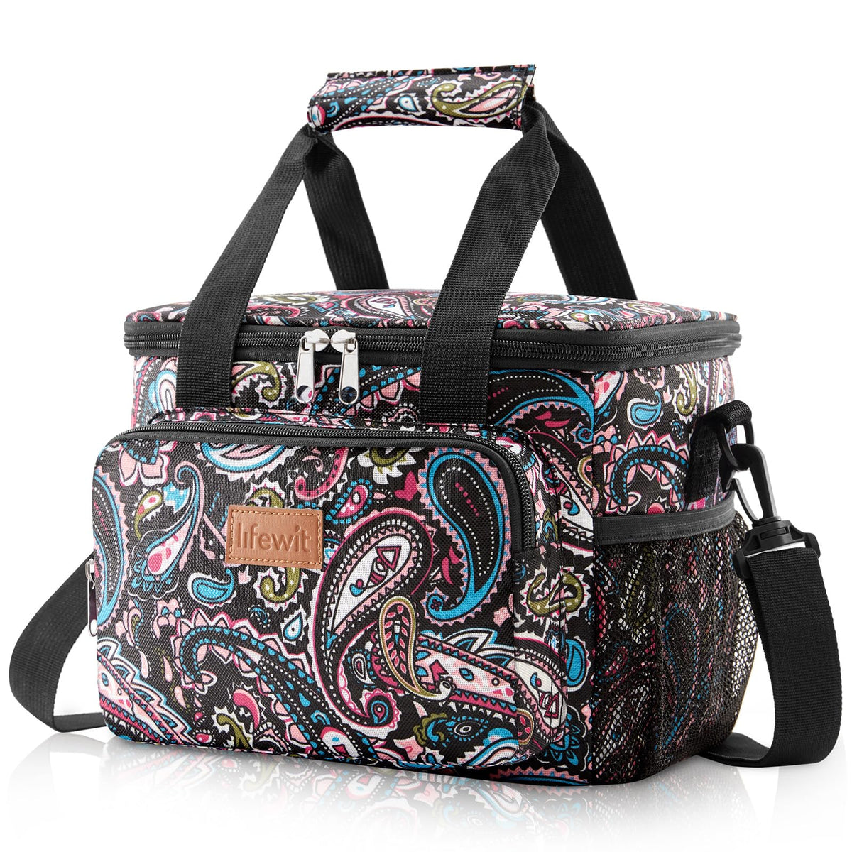 Lifewit Paisley lunch bag exterior, stylish daily commuting companion