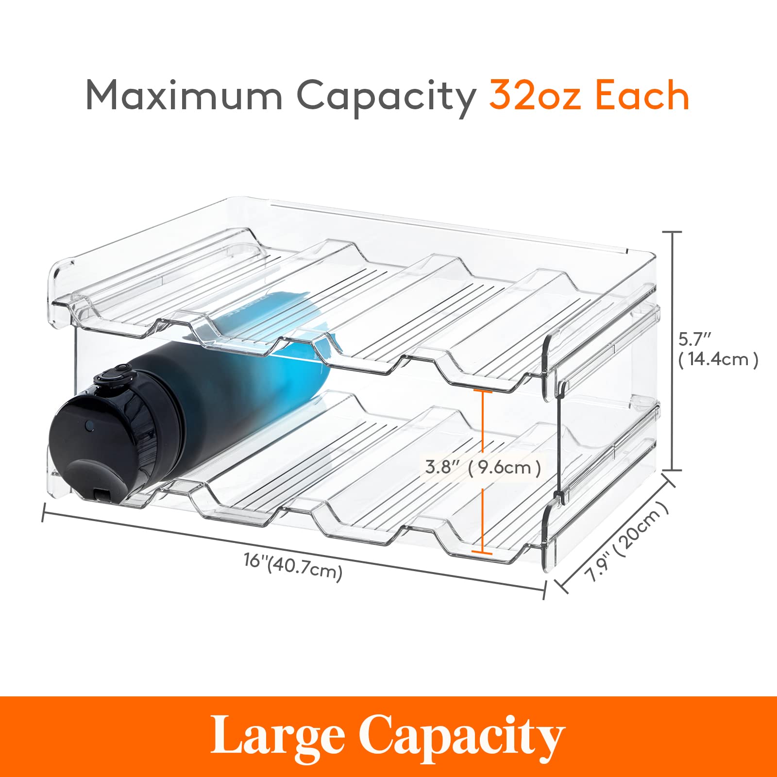 Lifewit patented interior design prevents bottle collisions