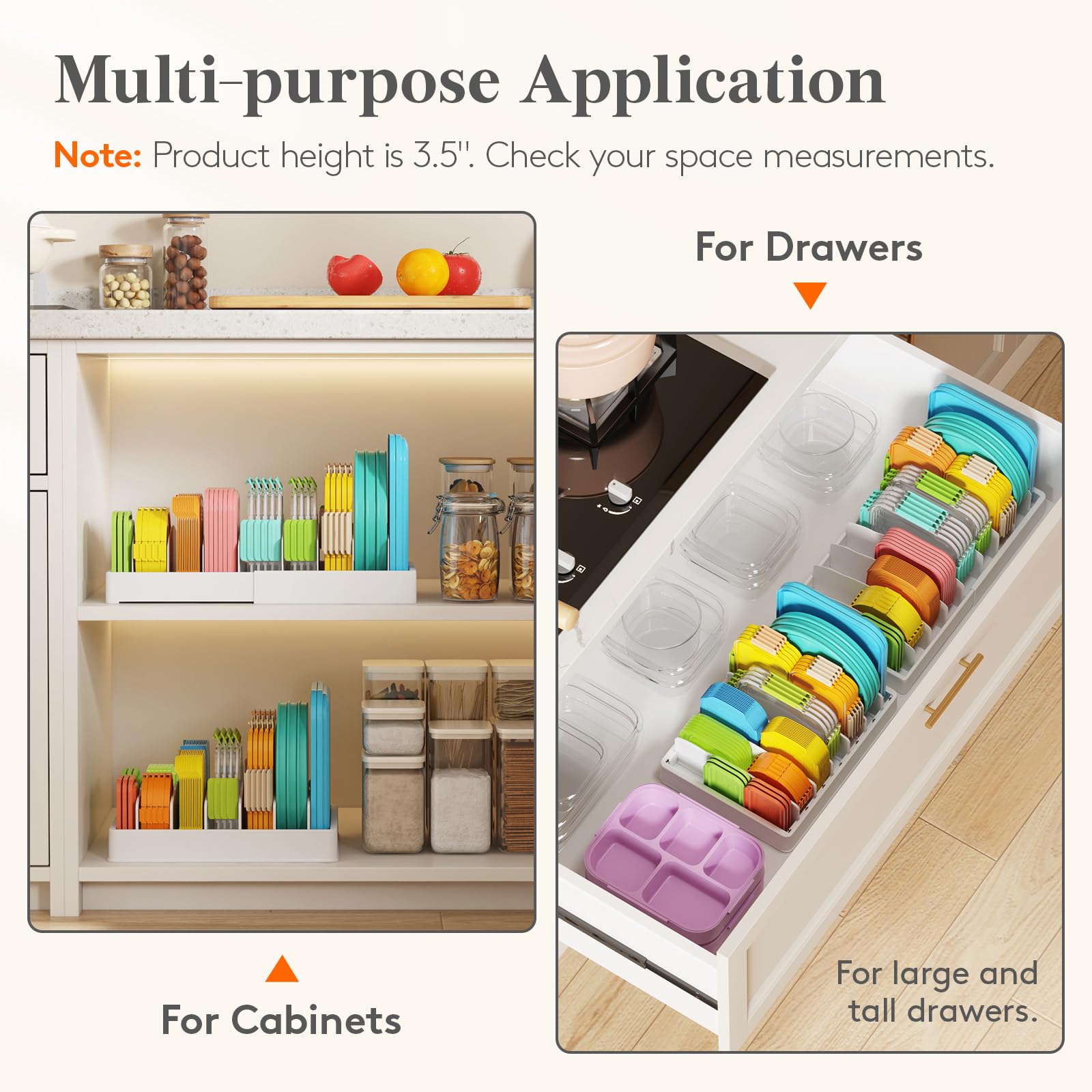 Lifewit raised fences with dividers support secure placement of items.