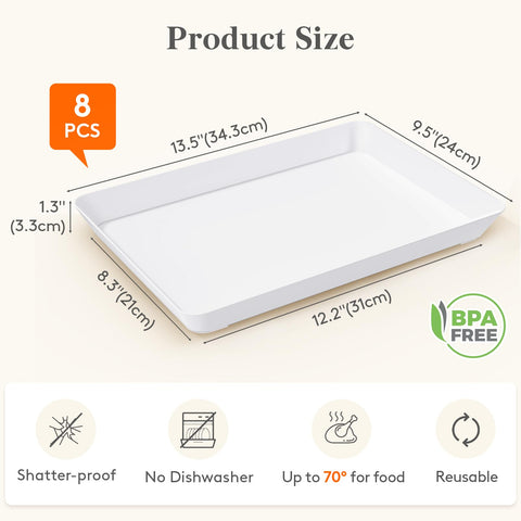 Lifewit rectangular buffet platters arranged for elegant dining