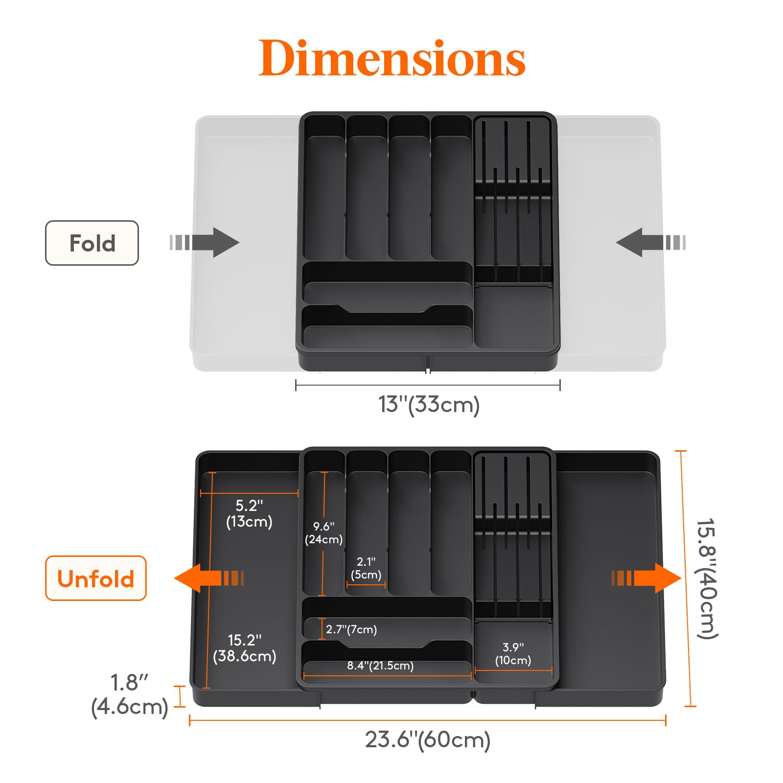 Lifewit removable knife block keeps knives neatly stored and safely accessible.