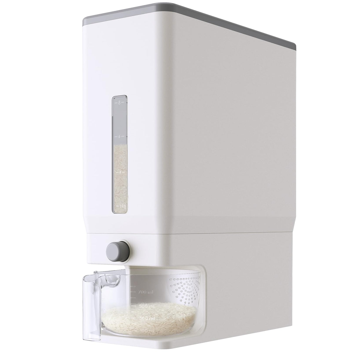 Lifewit rice container with 25.4 lb capacity keeps the pantry organized and accessible
