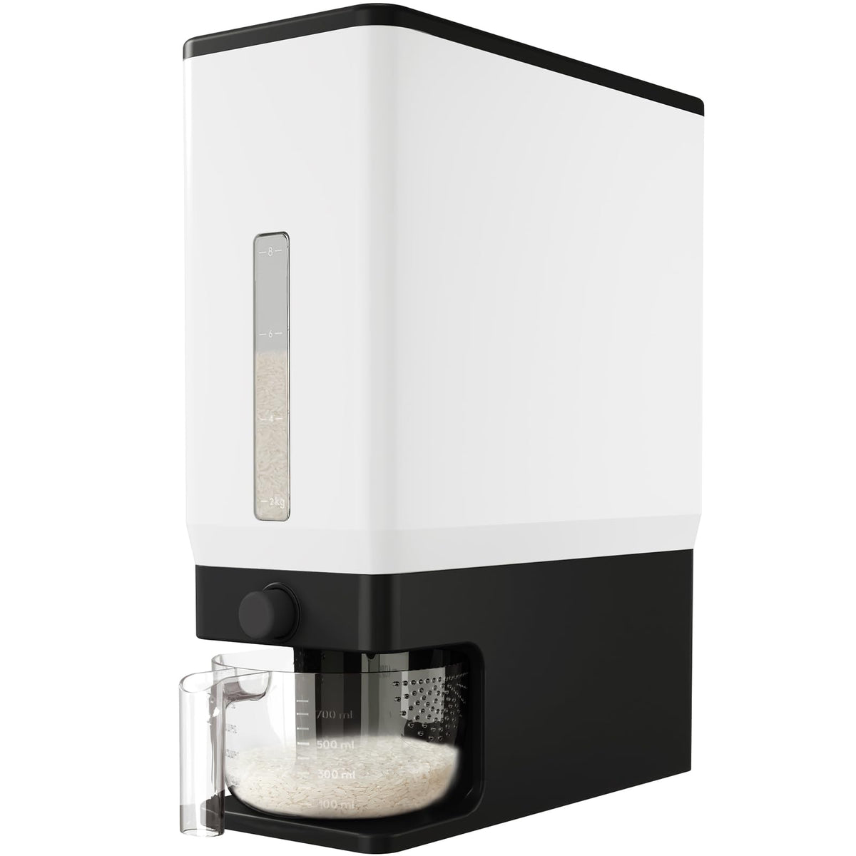 Lifewit rice dispenser with 25lb capacity and airtight lid for fresh storage