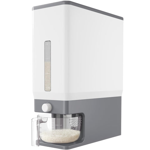 Lifewit rice dispenser with 25 lb capacity keeps rice fresh and accessible