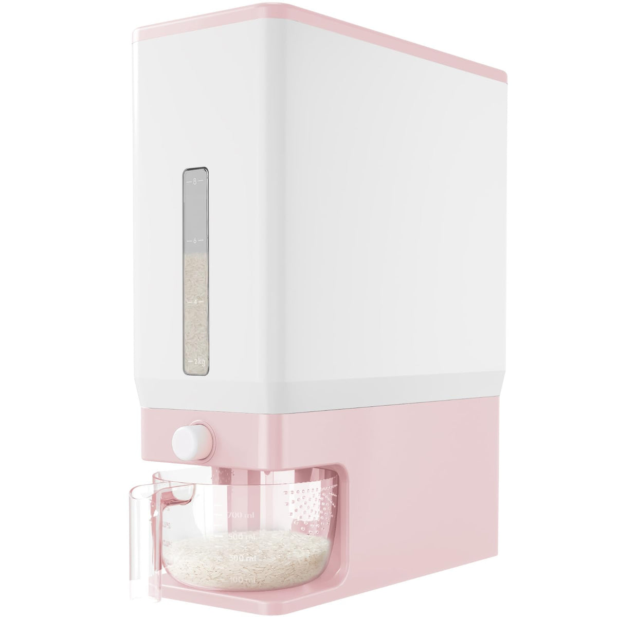 Lifewit rice dispenser with 25lb capacity for easy portioning.