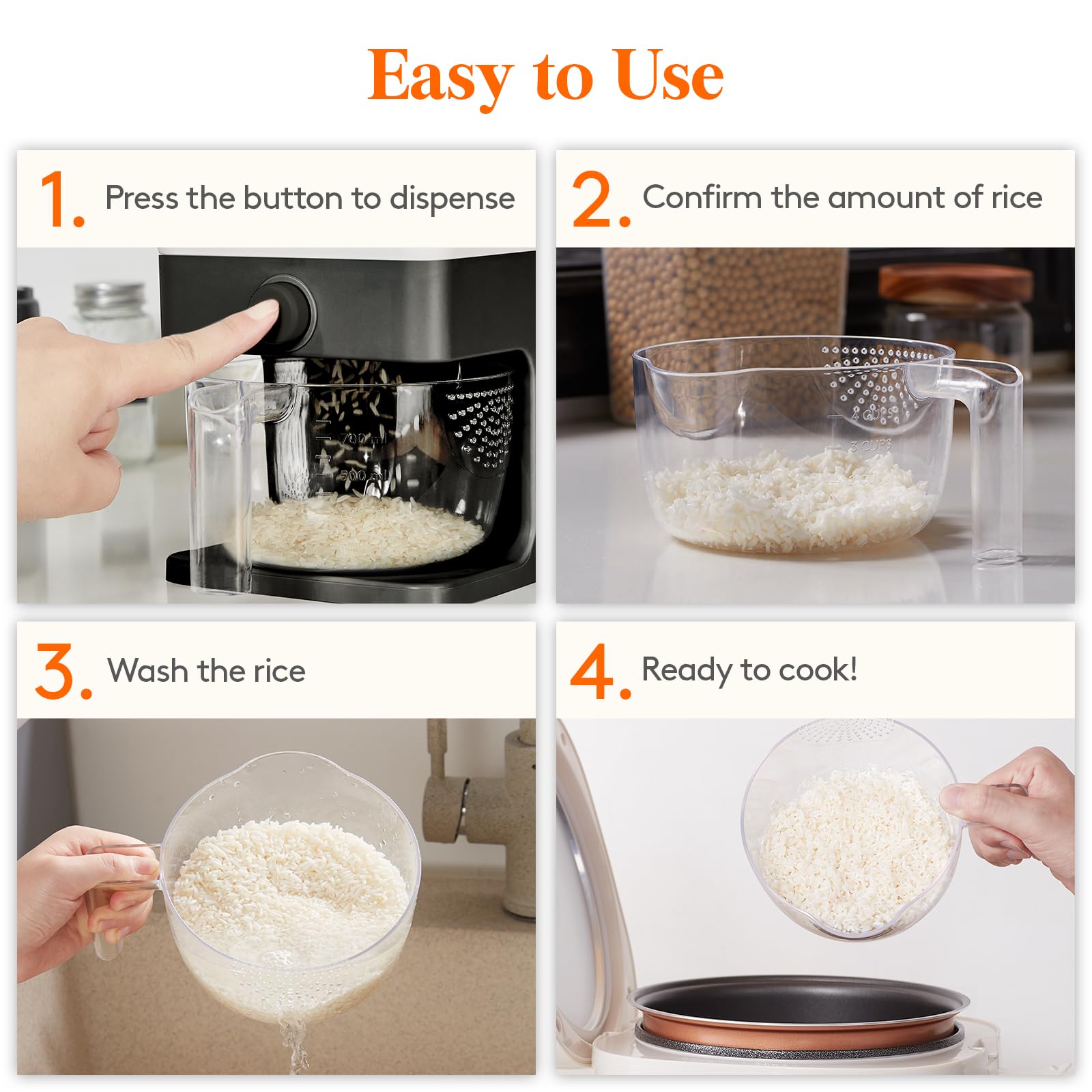 Lifewit BPA-free storage container for safe grain storage