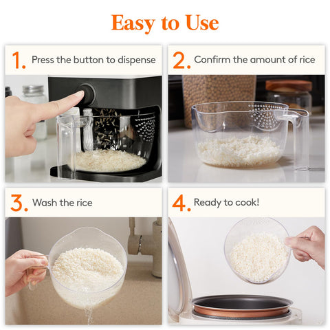 Lifewit BPA-free storage container for safe grain storage