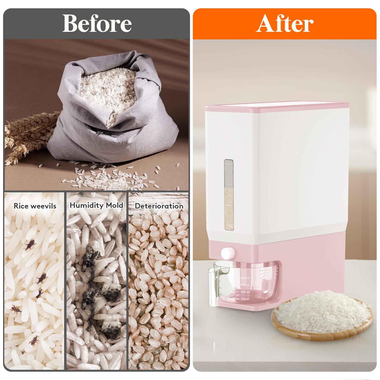 Lifewit multifunction cup with scale for accurate scooping.