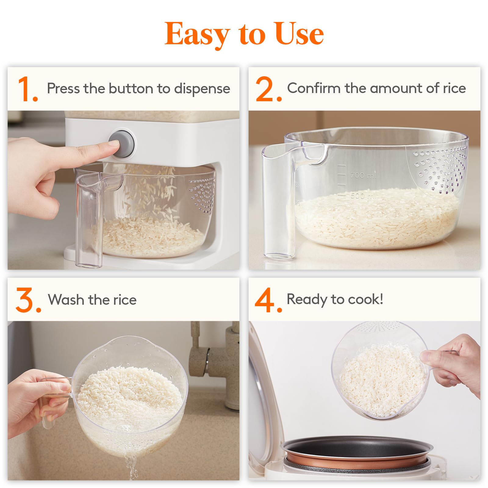 Lifewit space-saving design fits on counters and pantry shelves.