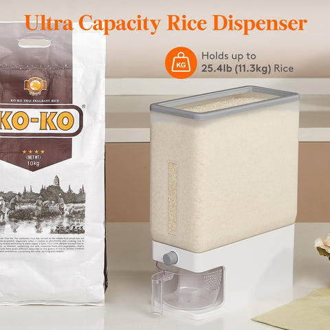 Lifewit rice dispenser stores other grains like beans or soybeans.