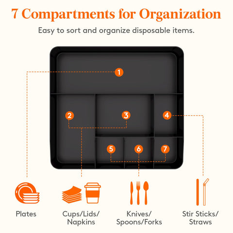Lifewit seven-compartment design maximizes storage and reduces clutter.
