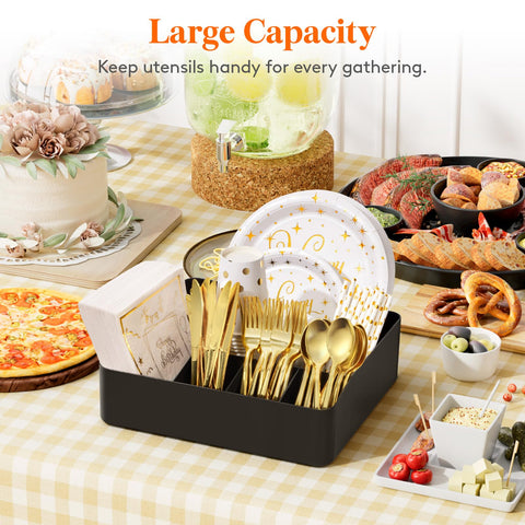 Lifewit silverware caddy with an open-top for easy access.
