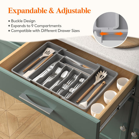 Lifewit BPA-free PP material ensures safe daily utensil storage.