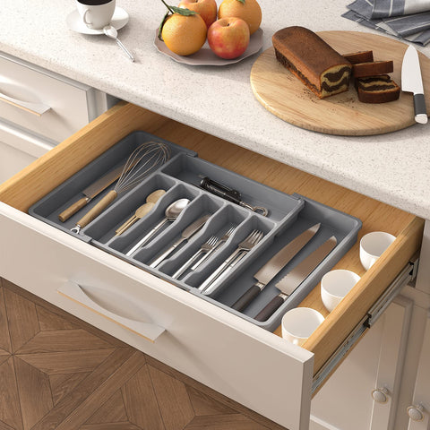 Lifewit buckle adjustment keeps partitions stable for a tidy kitchen drawer.