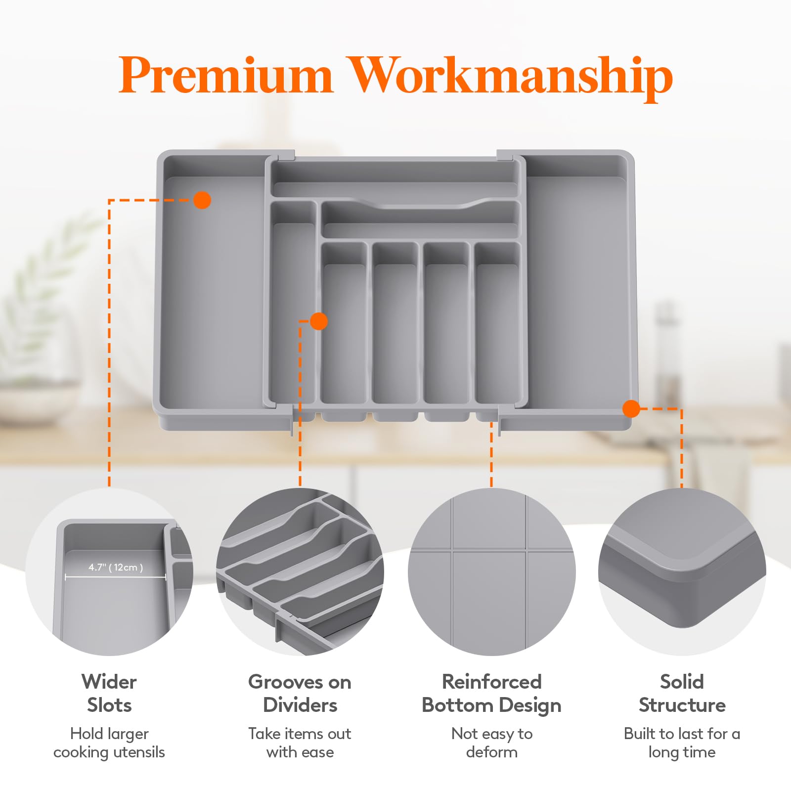 Lifewit buckle system keeps partitions in place during use.