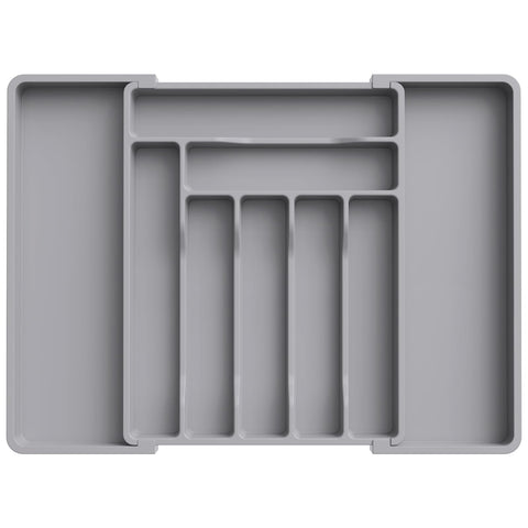 Lifewit silverware drawer organizer expanded to full width for flexible kitchen storage.
