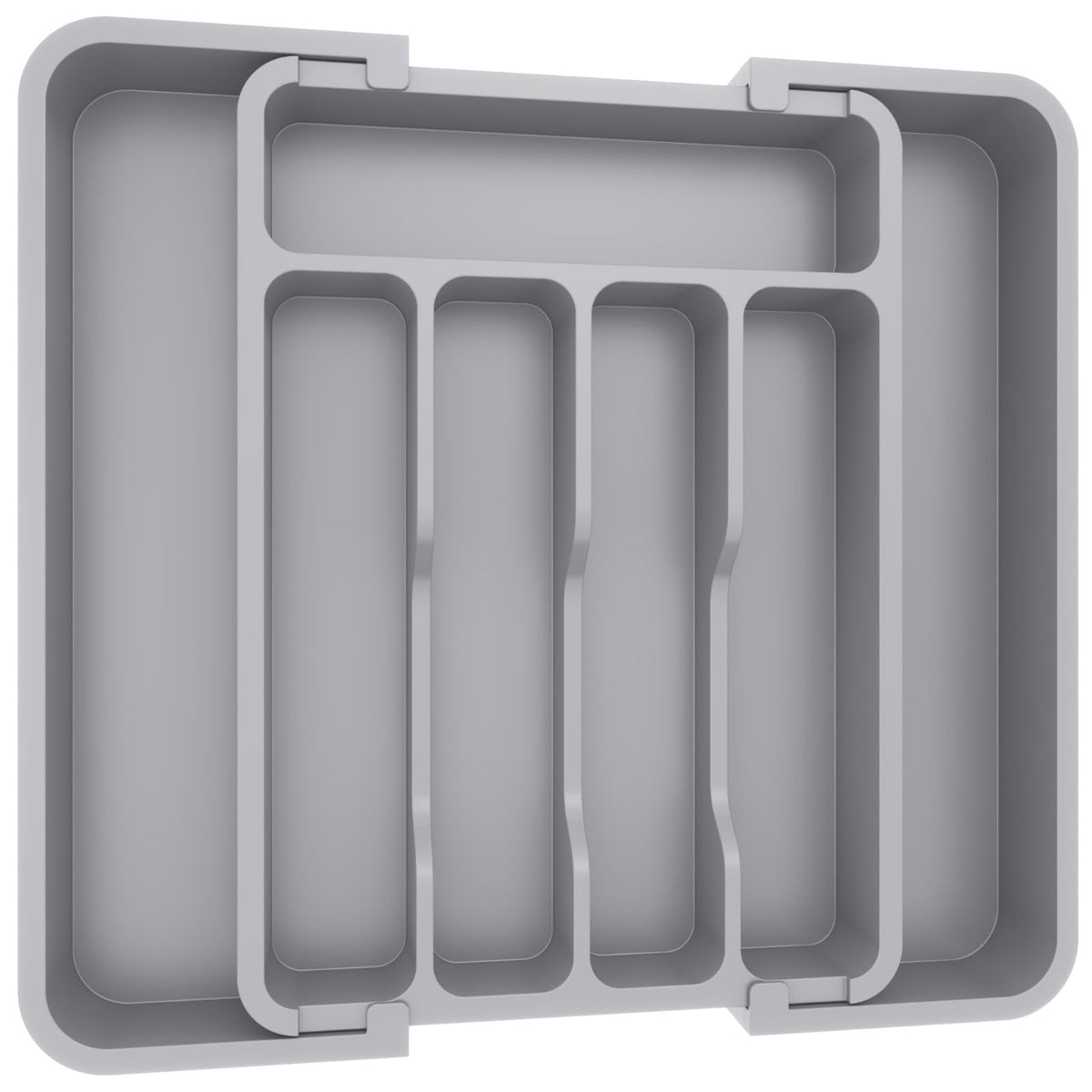 Lifewit expandable silverware drawer organizer shown extended for maximum capacity