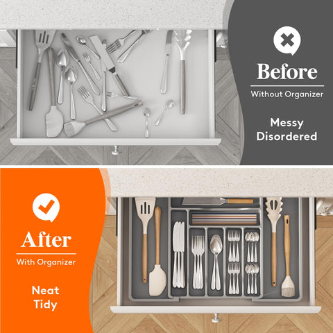 Lifewit kitchen drawer organization helps tidy counters and speed meal prep.