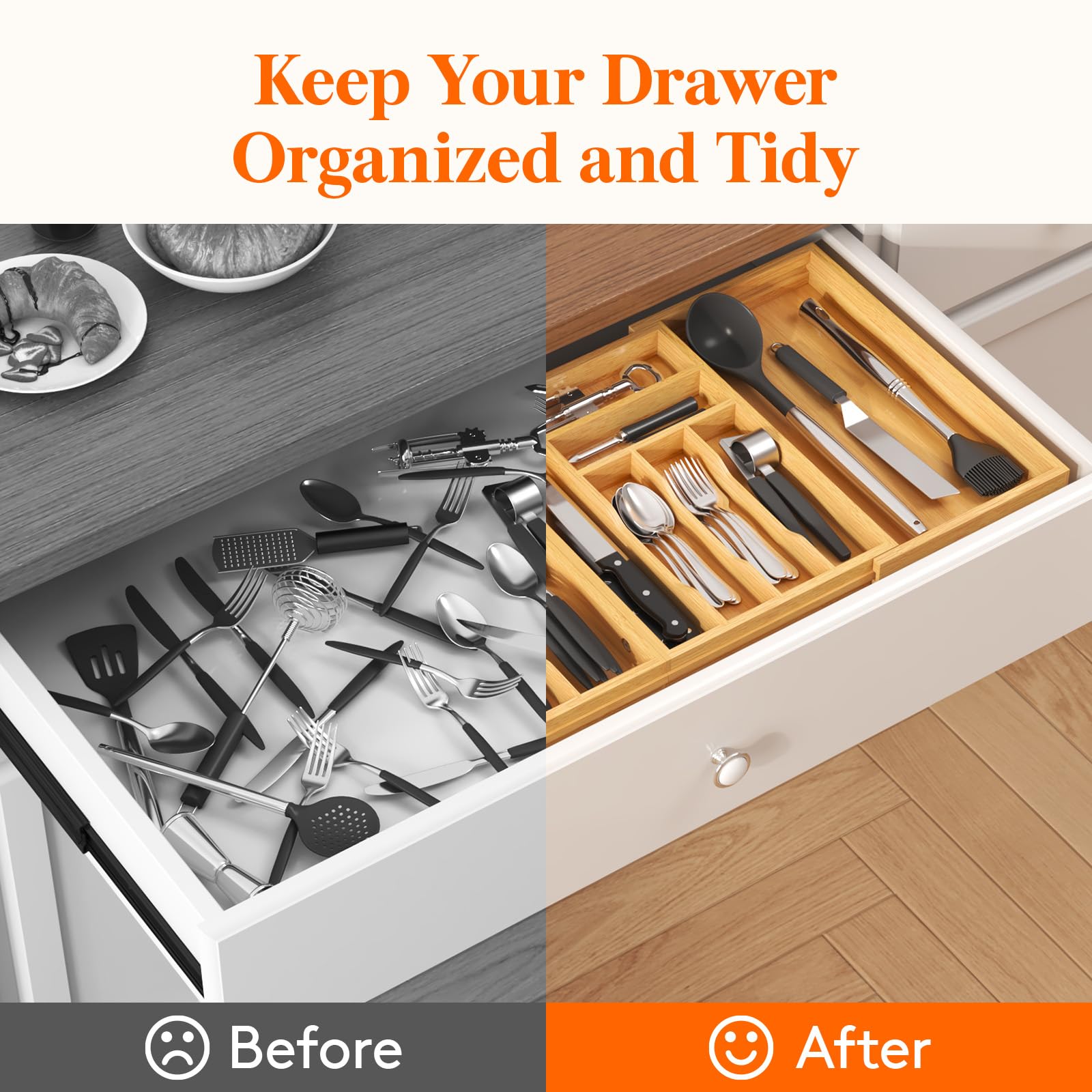 Lifewit multi-purpose organizer suited for cutlery, cosmetics, or supplies