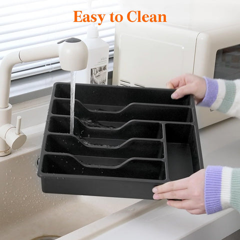 Lifewit black finish organizer blends with modern kitchen decor.