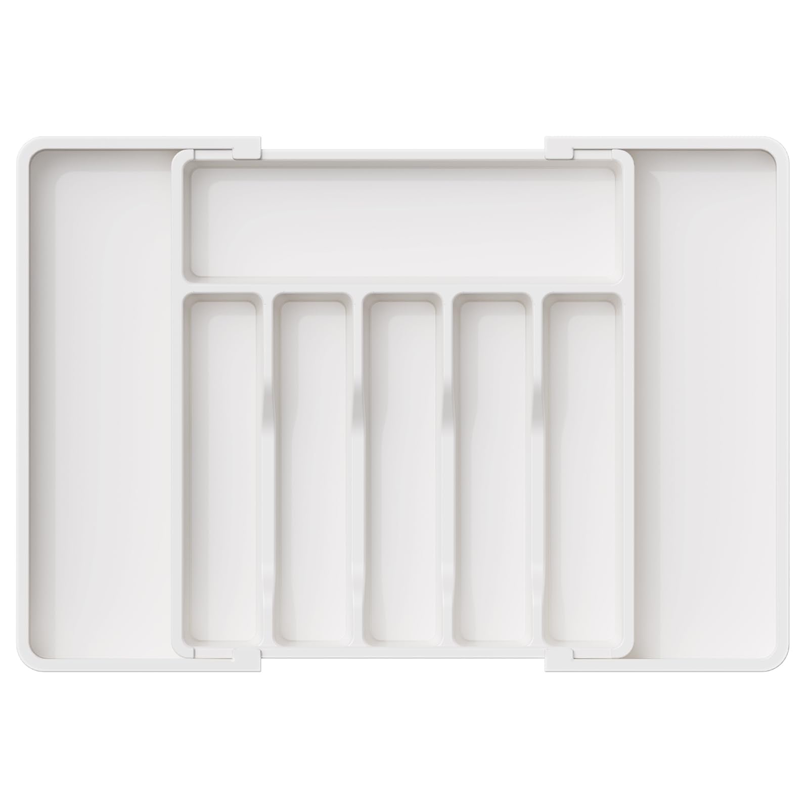 Lifewit silverware organizer folded in a drawer keeps utensils neatly aligned.