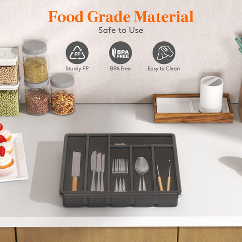 Lifewit groove-design prevents rummaging and speeds utensil retrieval.