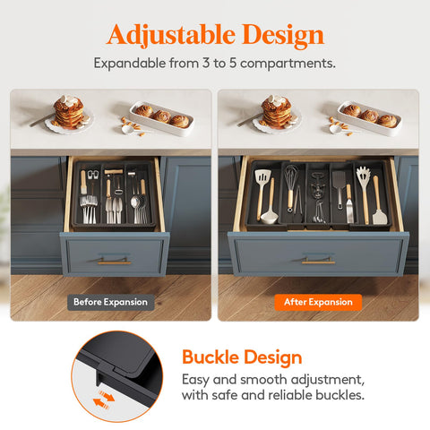 Lifewit solid-bottom panel prevents items from sliding during use