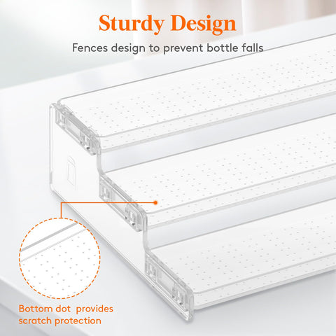 Lifewit spice rack clear tiers display helps keep pantry neat and accessible.