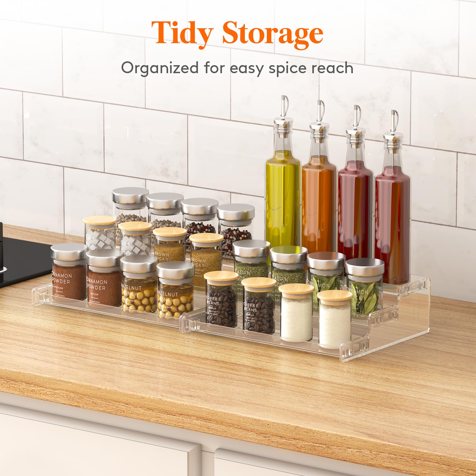 Lifewit stackable design saves space in kitchen cabinets.