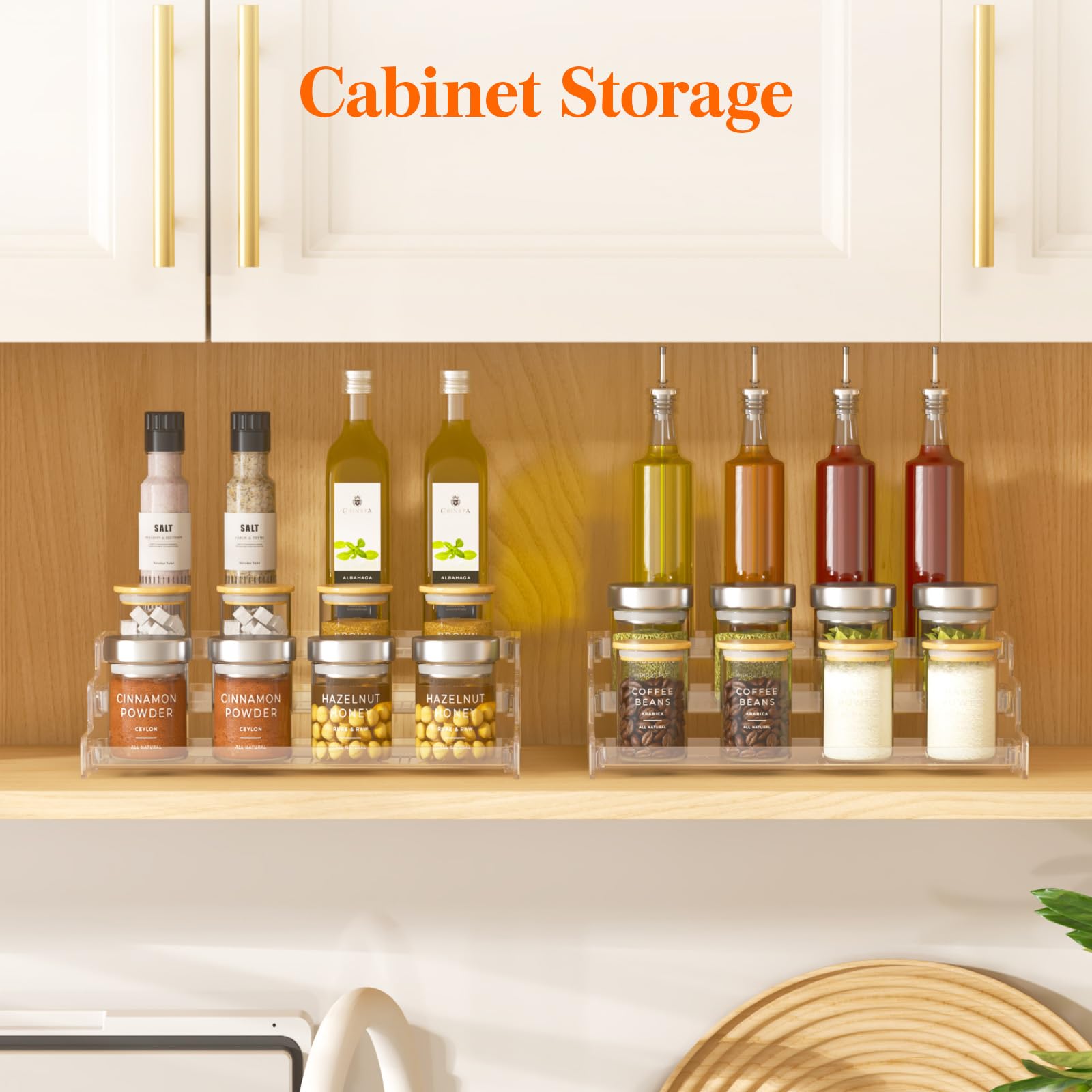 Lifewit spice rack sturdy base prevents slippage and bottle breakage.