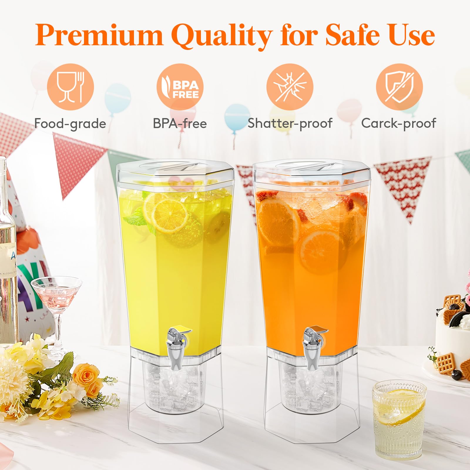 Lifewit spigot with silicone washer delivers drip-free pouring.