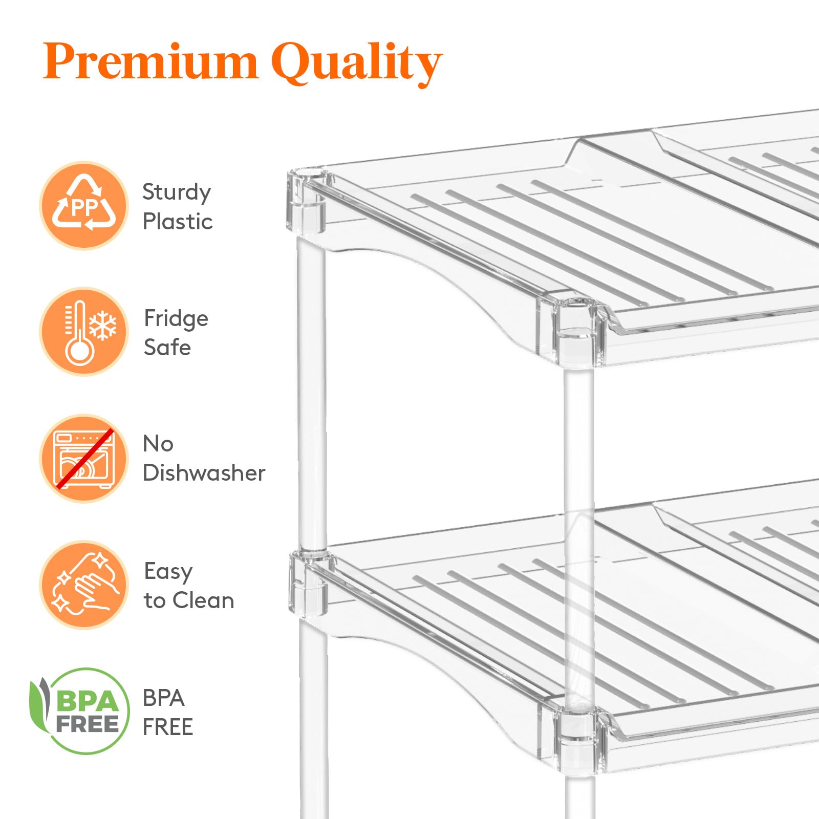 Lifewit durable plastic construction offers lightweight, reliable storage and easy cleaning.
