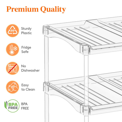 Lifewit durable plastic construction offers lightweight, reliable storage and easy cleaning.