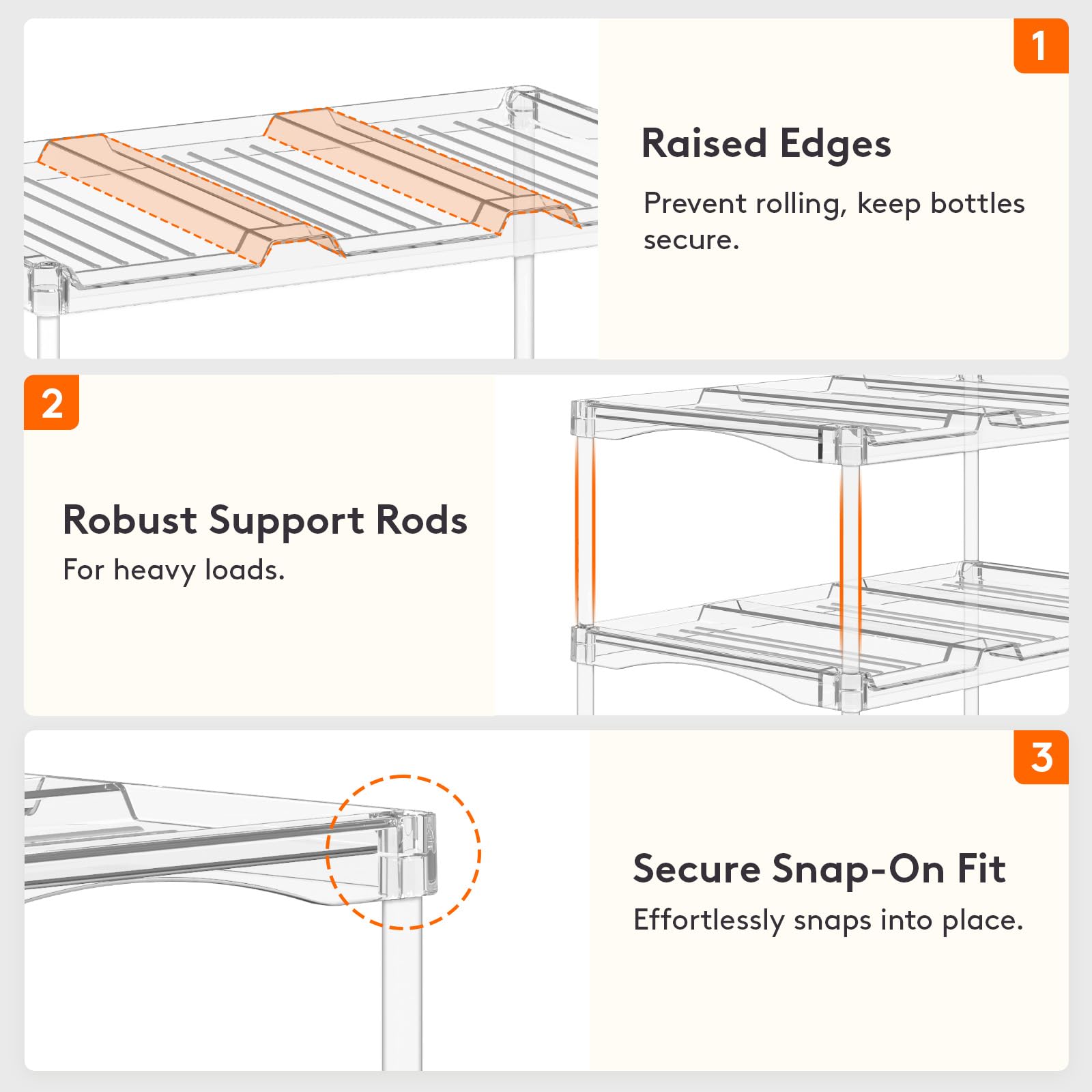 Lifewit wine rack display shows transparent shelves highlighting bottle labels.