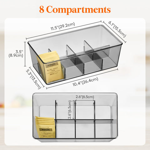 Lifewit multi-use storage holds creamer packets, sugar, and snacks.