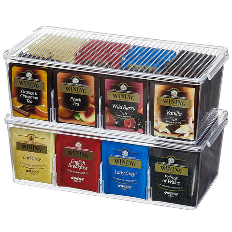 Lifewit tea bag organizer stackable box keeping pantry neat and accessible