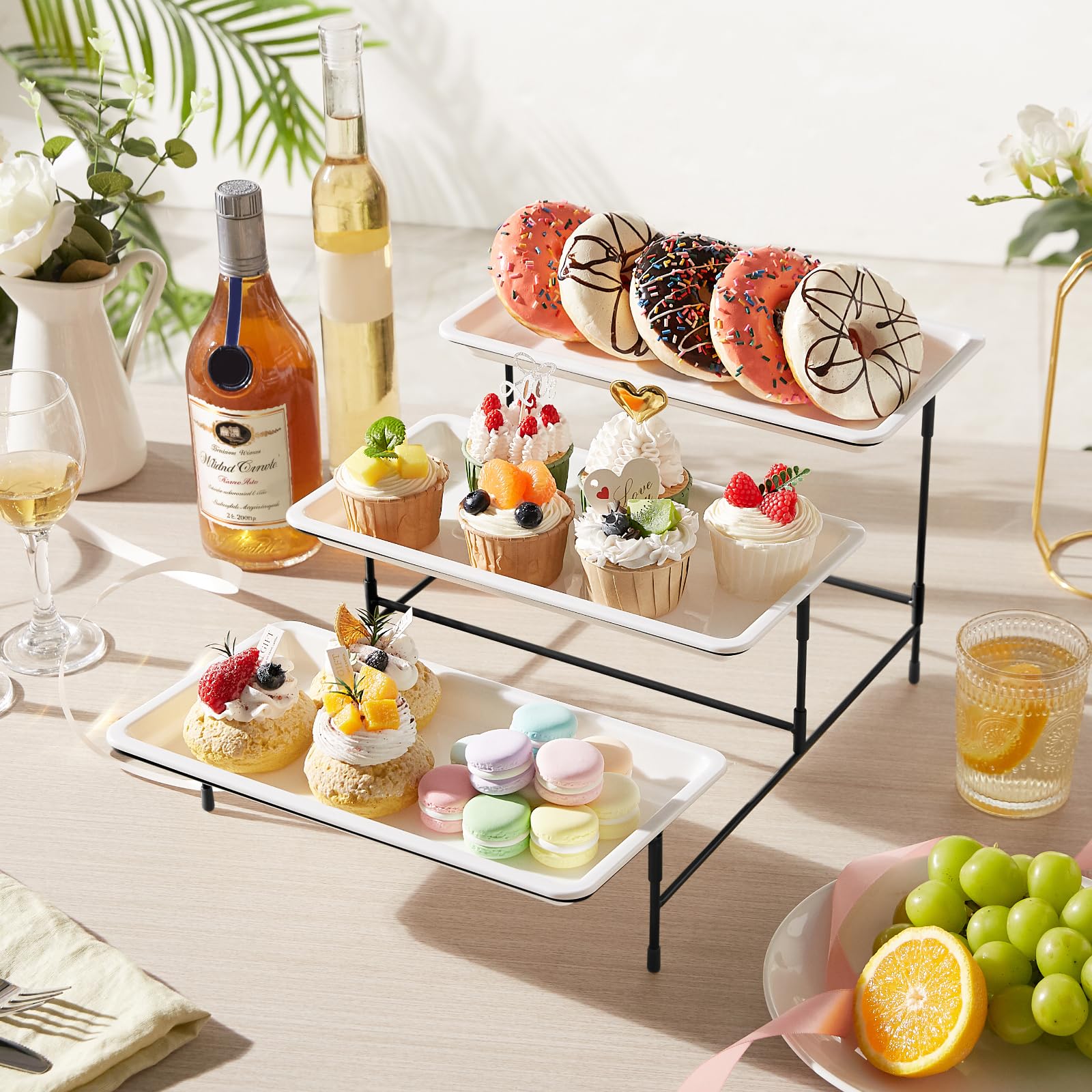 Lifewit serving tray stand adjustable detail shows stability and angle flexibility