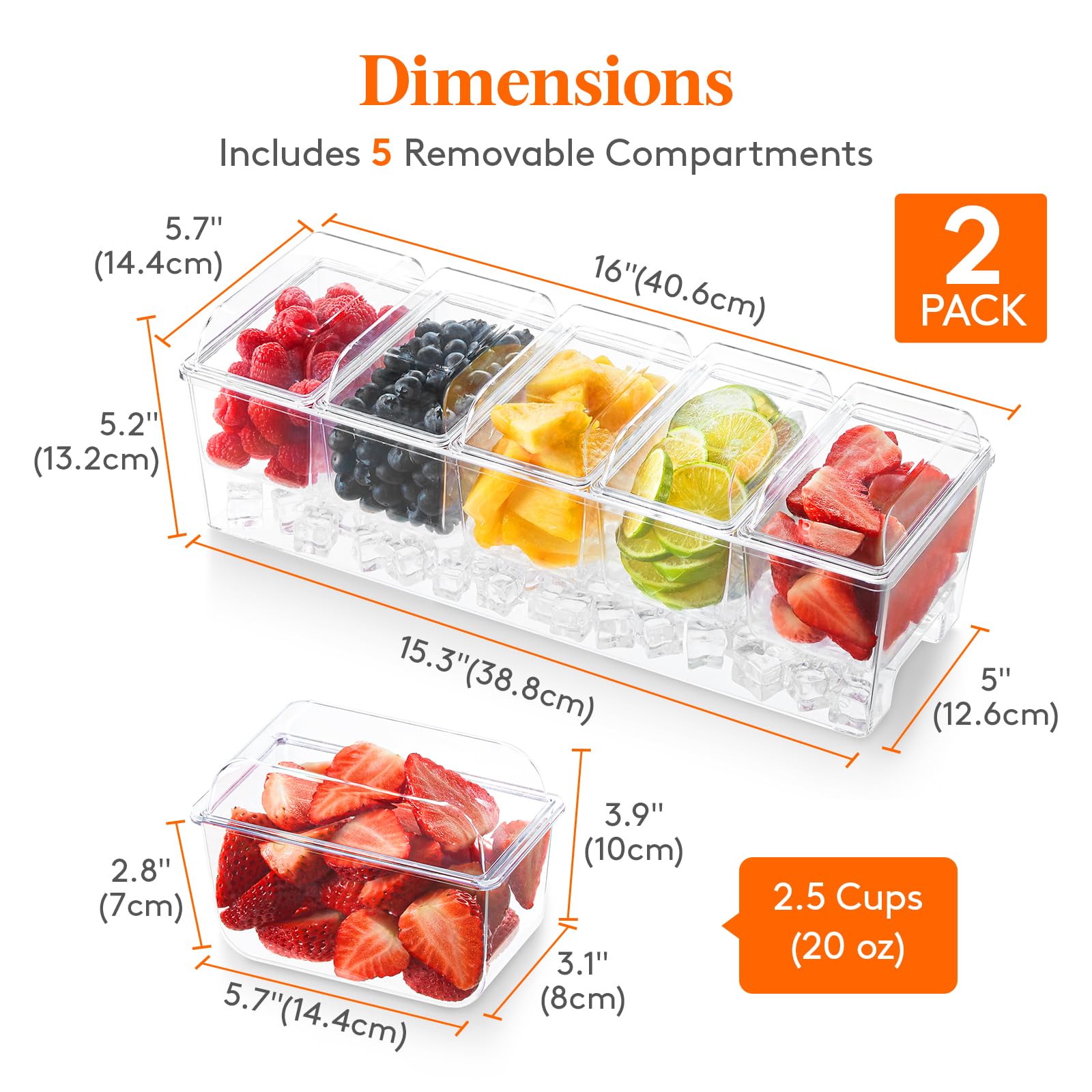 Lifewit top compartments with lids prevent cross-contact.
