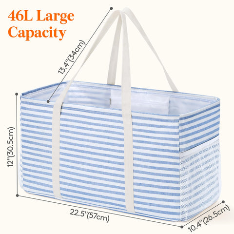 Lifewit tote foldable design stores flat, saving space between uses