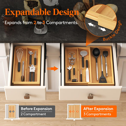 Lifewit product demonstrates easy-access grooves for quick utensil retrieval.