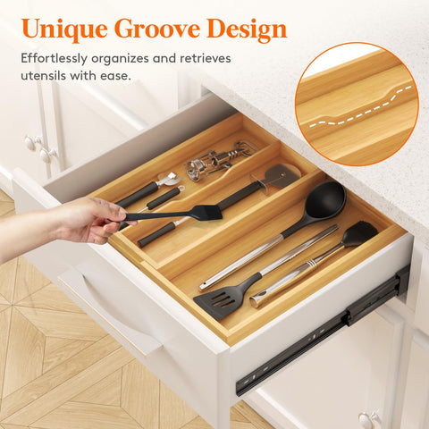 Lifewit kitchen drawer stays neat with dedicated spaces for gadgets.