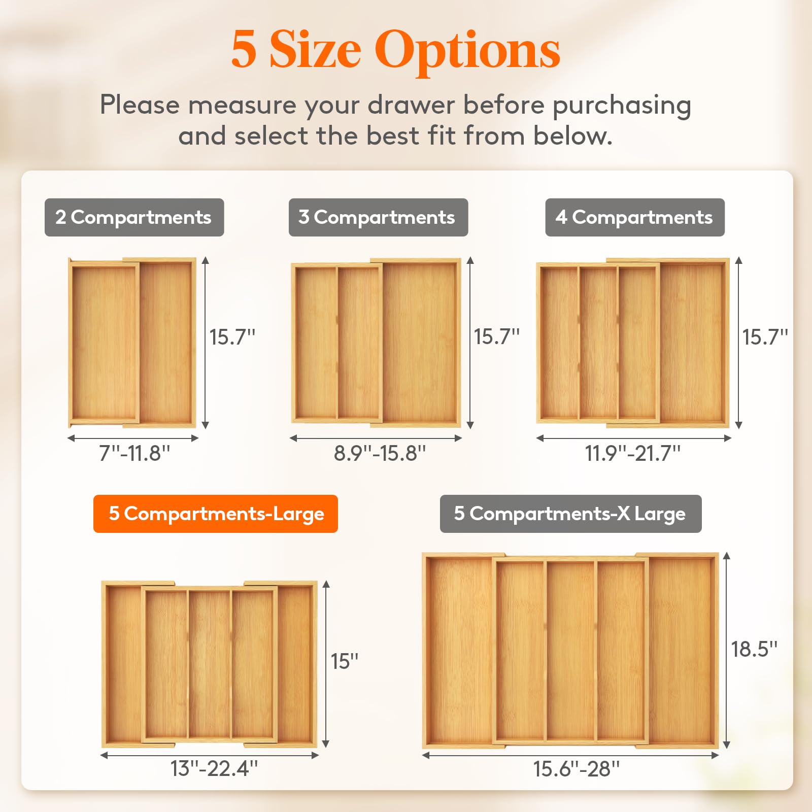 Lifewit bamboo material adds natural warmth and robust support.