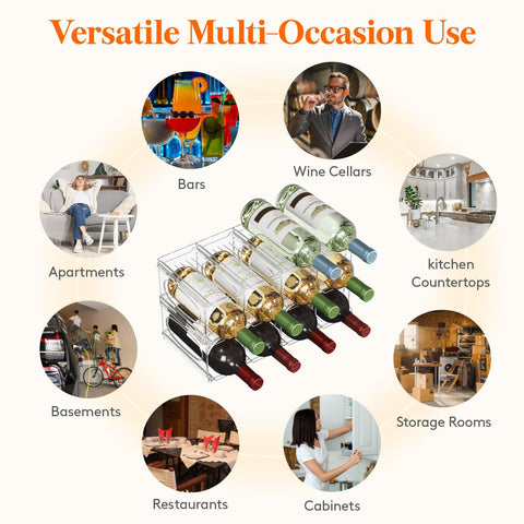 Lifewit storage solution for bars and pantries keeps bottles orderly.