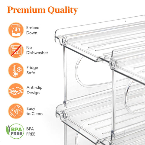 Lifewit rack fixes bottle positions to prevent rolling and ease access.