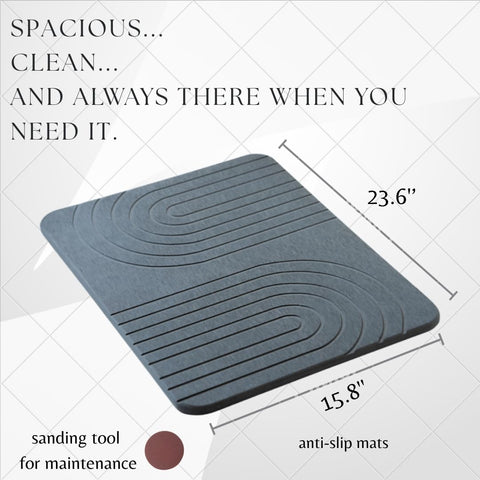 LIFSEZY diatomaceous earth mat dries dishes efficiently without bulky racks